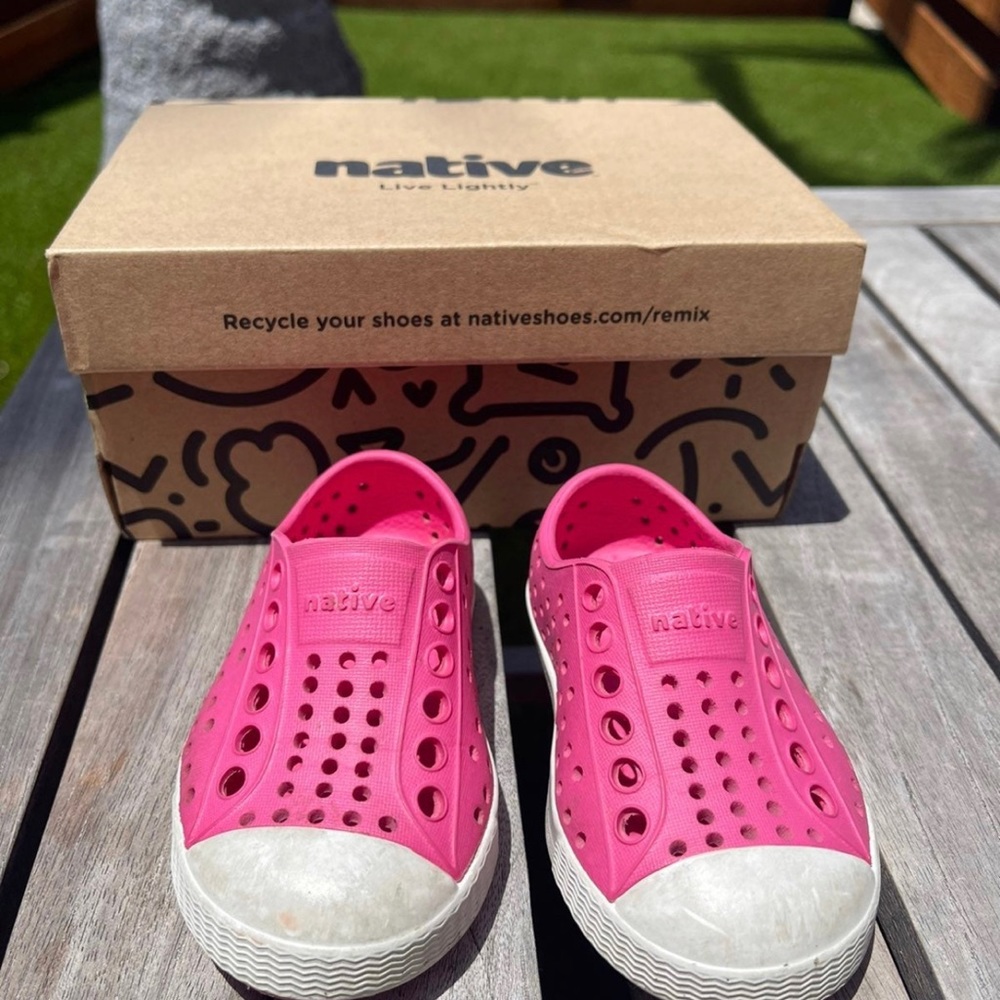 Native Shoes Jefferson Hollywood Pink Shell White